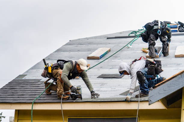 Professional Flat Roof Repair technician working in Elk Mound, WI